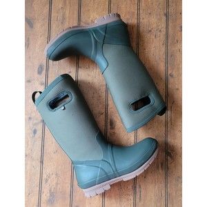 Women's Olive Green BOGS Cameron Tall Rain Boots- Size 8